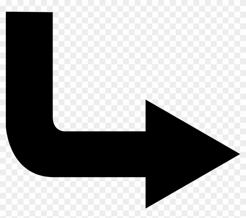 Drown Right Black Arrow Png - Right Turn Arrow Png Clipart