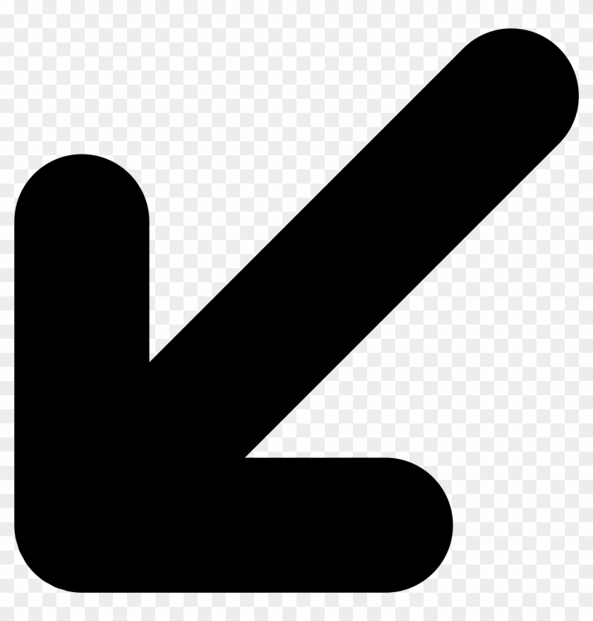 Previous Button Clipart Black Arrow - Arrow With Rounded Edges Png Transparent Png