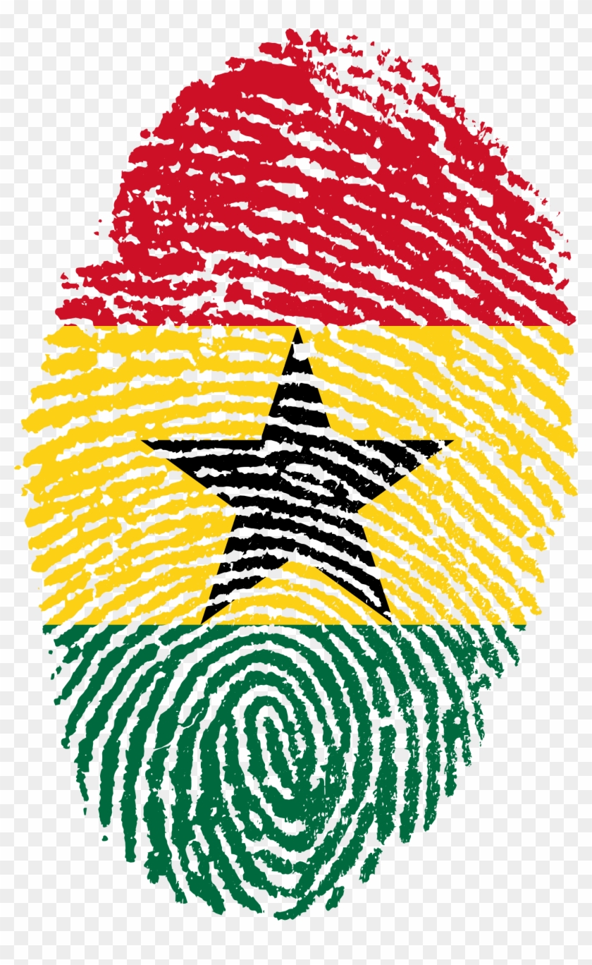 Ghana Flag Fingerprint Country 653084 - Ghana Flag Png Transparent Clipart