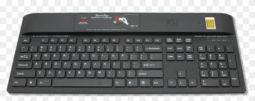 Keyboard With Biometric Fingerprint Sensor, Rfid Badge - Keyboard With Rfid Reader Clipart #475699