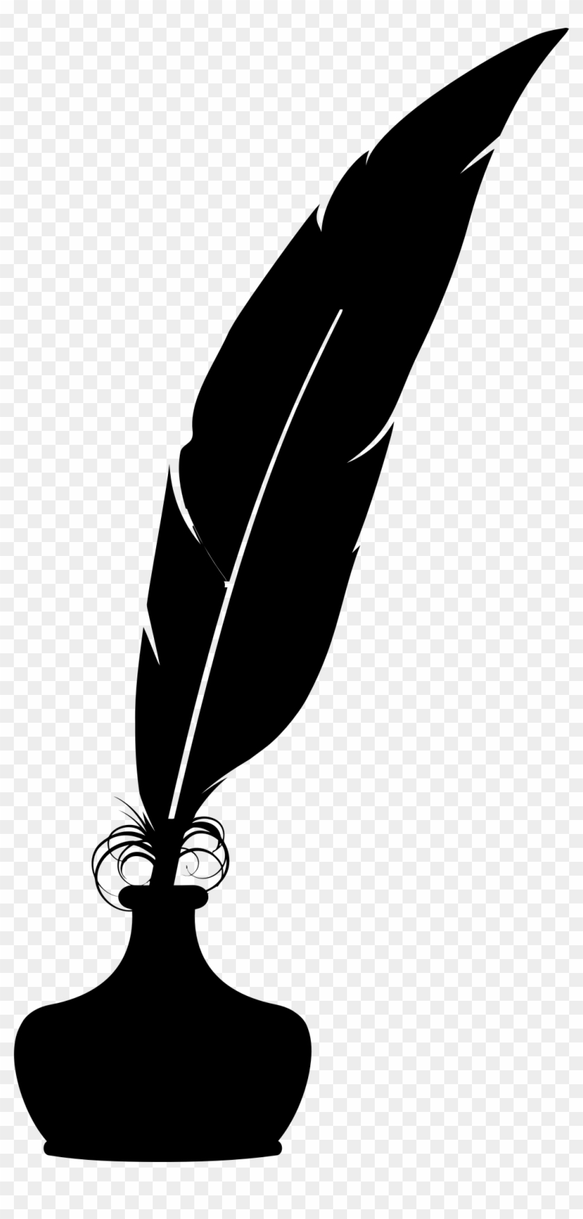 1034 X 2110 14 - Feather Pen Clip Art - Png Download