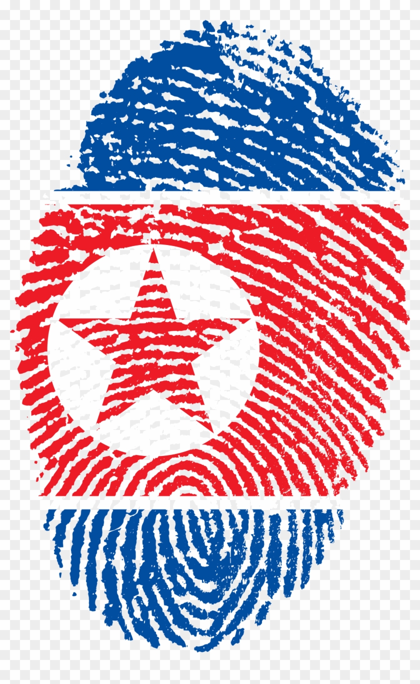 North Korea Flag Fingerprint 653085 - Corea Del Norte Bandera Png Clipart #475831