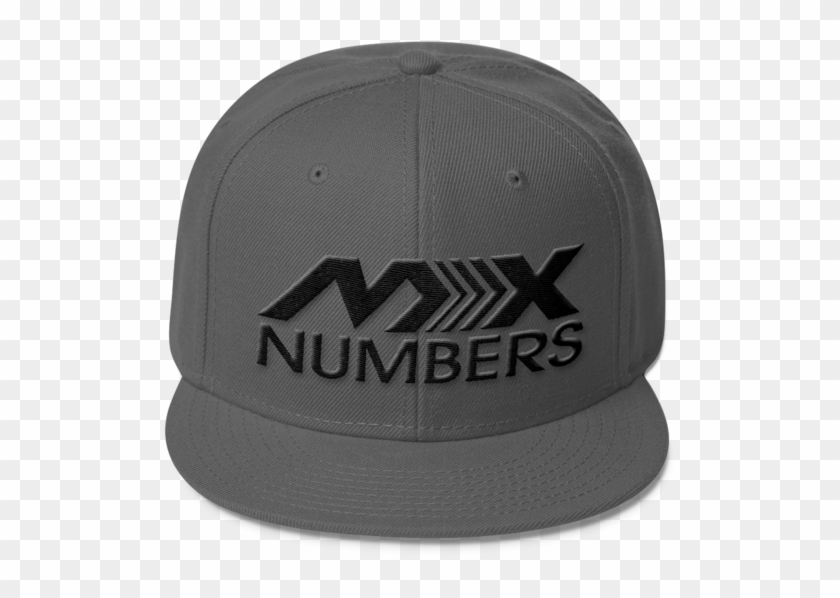 Mxnumbers Snapback Hat With Gray Undervisor- Black - Baseball Cap Clipart #475936