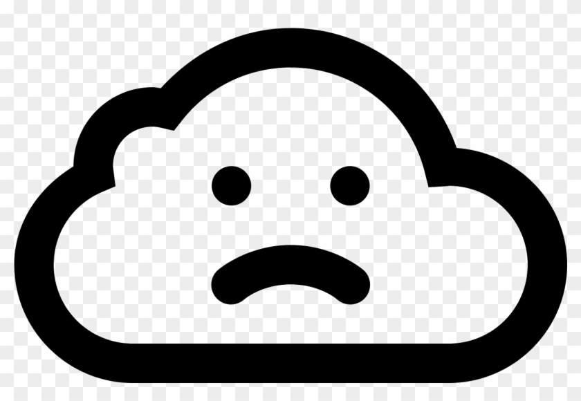 1600 X 1600 12 - Sad Cloud Icon Clipart