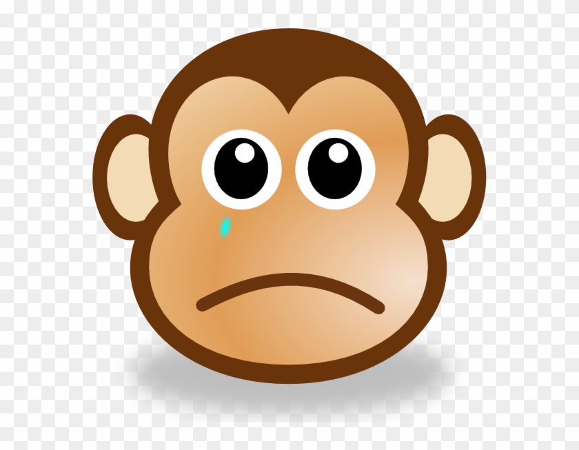 Sad Monkey Face Clipart - Png Download
