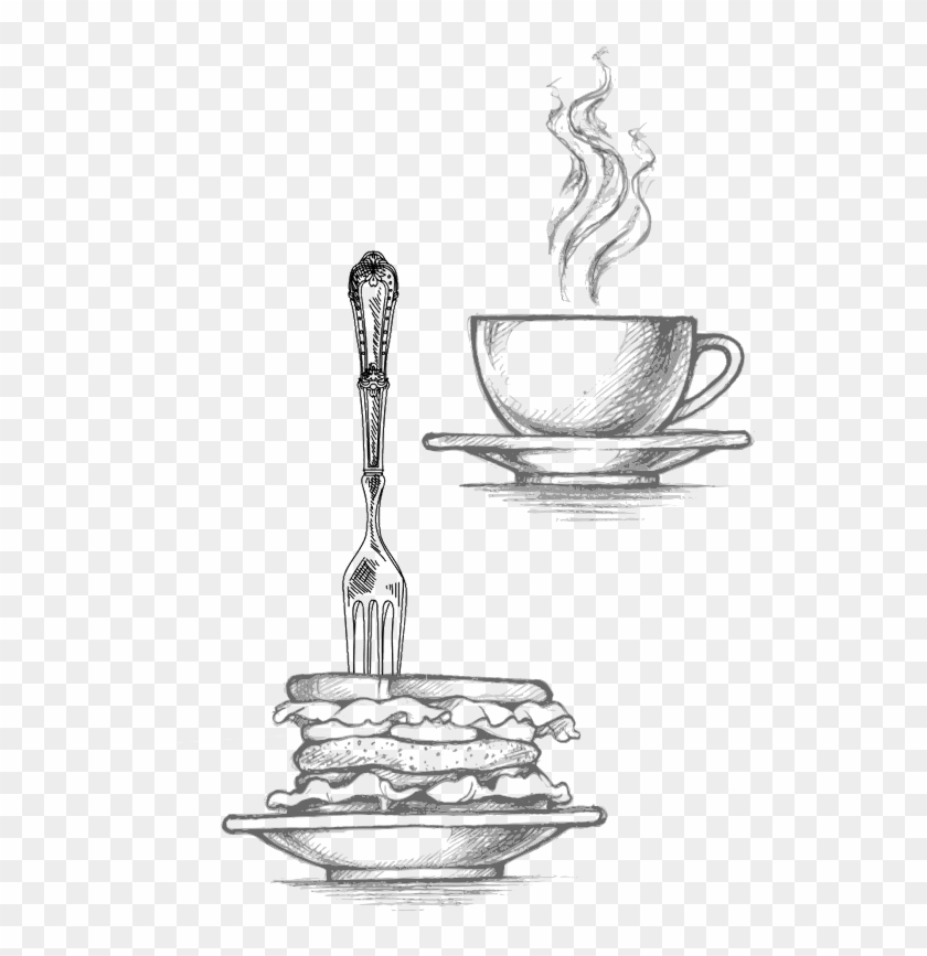 And Enjoy Our All You Can Eat Weekend Brunch On Saturday - Illustration Sketch Sketch Breakfast Clipart