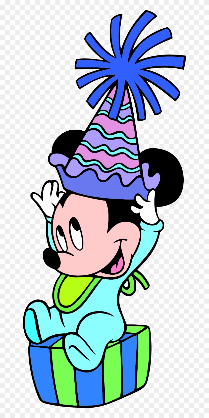 Party Mickey Mouse 1st Birthday Clipart Png - Mickey Mouse Baby Happy Birthday Transparent Png #477491