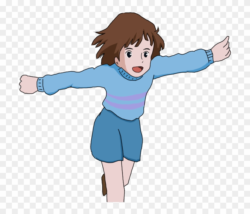 Frisk From Undertale, In Ghibli Style - Undertale Frisk Gif Png Clipart