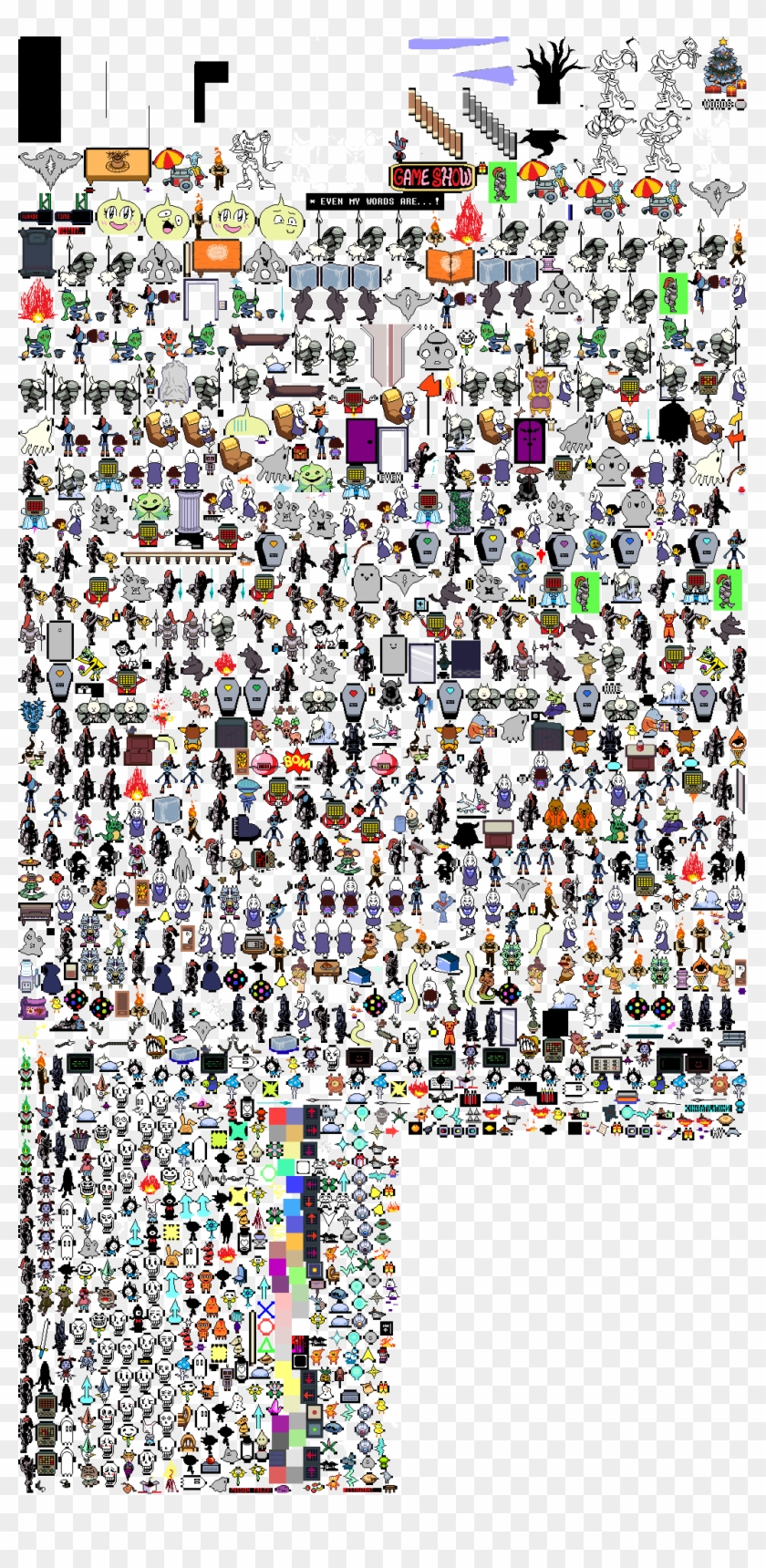 Undertale Text Map - Undertale Overworld Sprites Clipart