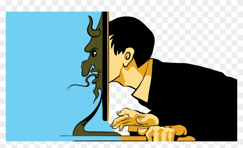 Online Trolling Clipart