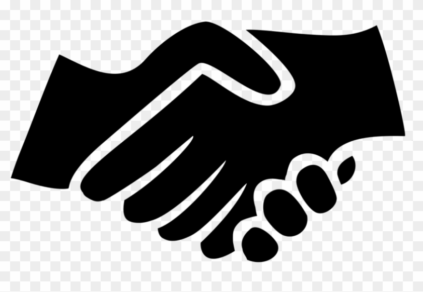 Black Handshake Icon - Transparent Background Handshake Icon Clipart
