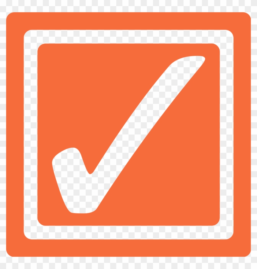 Open - Tick Box Orange Icon Clipart #478252