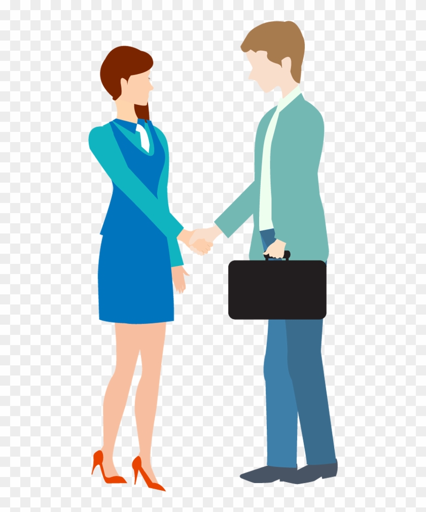 Image Freeuse Portfolio Designshop Cartoon Man And - Cartoon Man And Woman Shaking Hands Clipart #478351