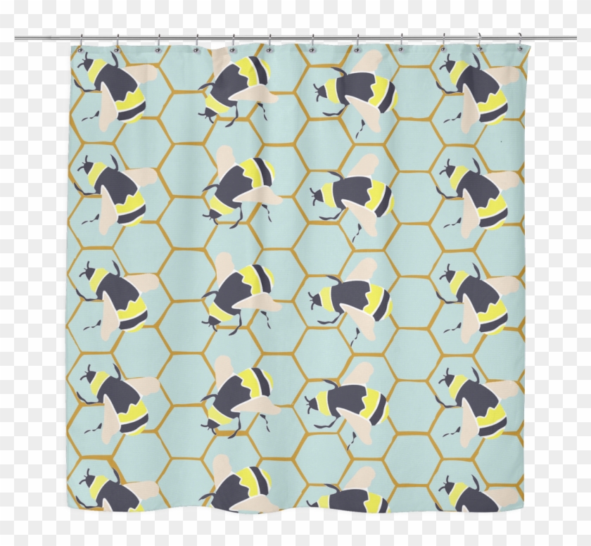 Bee Shower Curtain Plain Ideas Bumble Bee Shower Curtain - Curtain Clipart