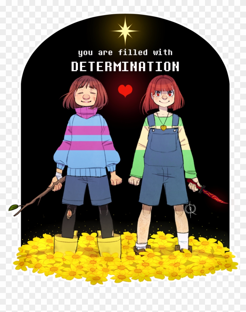 A Couple Of Fallen Kids - Chara And Frisk Clipart