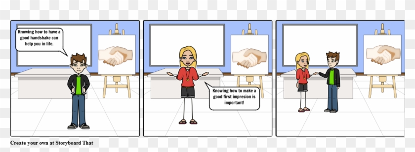 Handshake - Cartoon Clipart