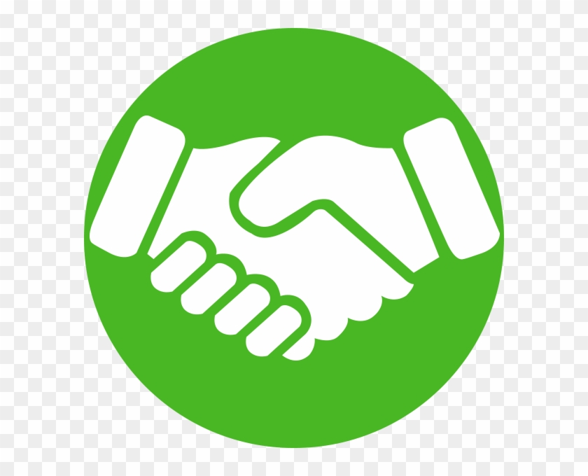 B2b Clipart Handshake - Shaking Hands Icon Green - Png Download #478954