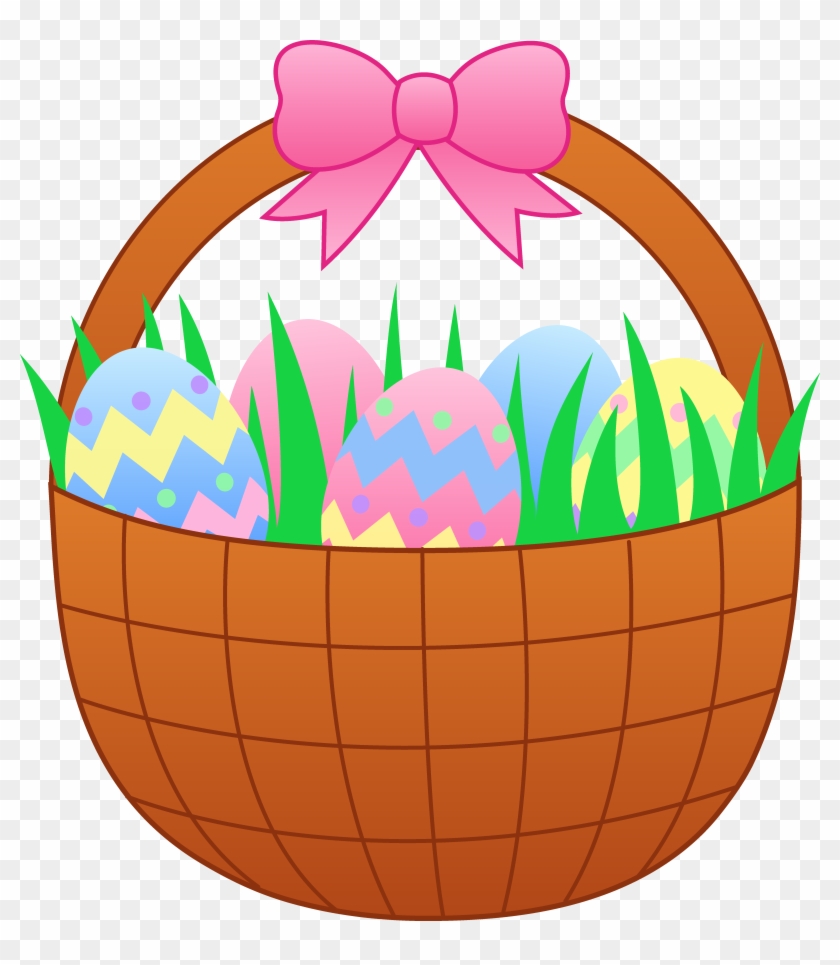 Pix For Easter Basket Clipart - Easter Egg Basket Clip Art - Png Download #479222