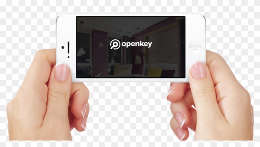 Download Mobile Cell Phone In Hand Png Transparent - Hand Holding Smartphone Free Clipart