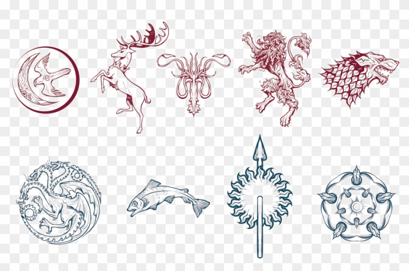 Game Of Thrones House Png - Game Of Thrones Houses Vector Clipart #479598