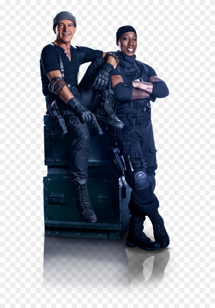 Wesley Snipes And Antonio Banderas Are Both Famous - Expendables 3 Png Clipart #4700547