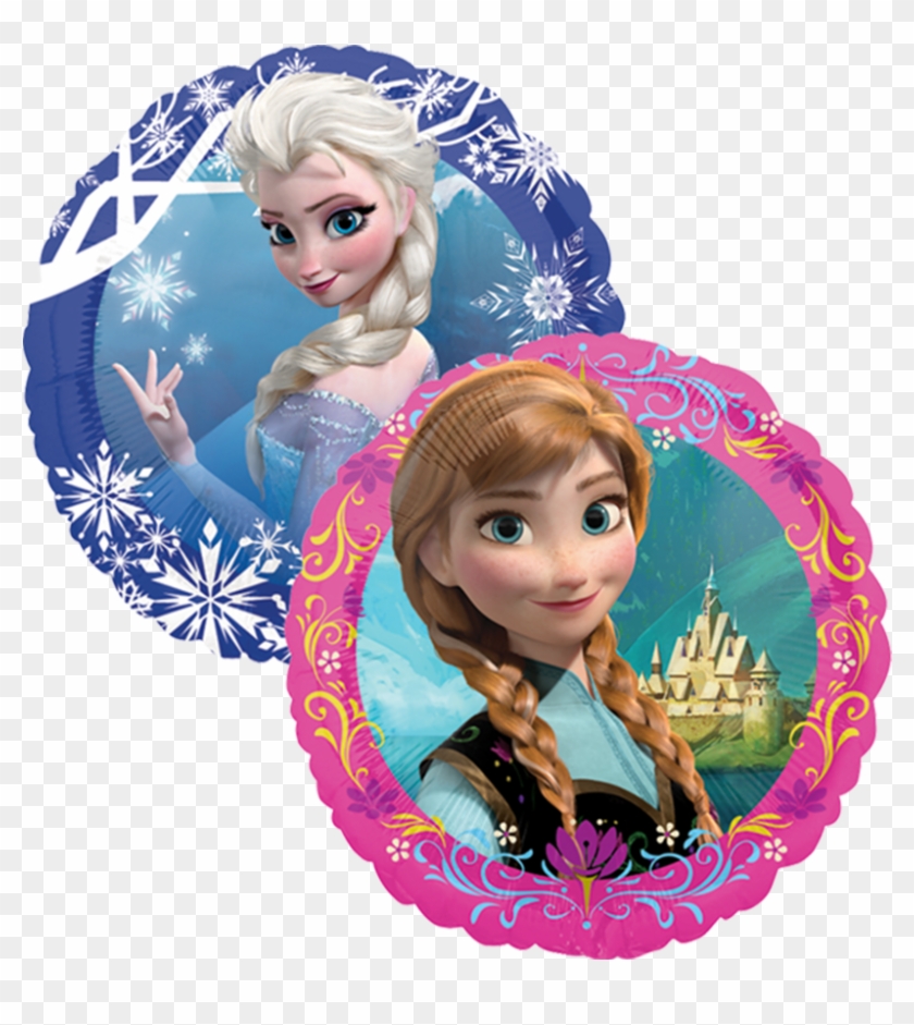 09" Frozen Anna & Elsa , Metalizado - 9 In Frozen Balloon Clipart #4700551
