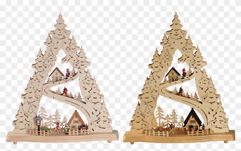 Assortment Wooden Candle Bridge - Christmas Tree Clipart