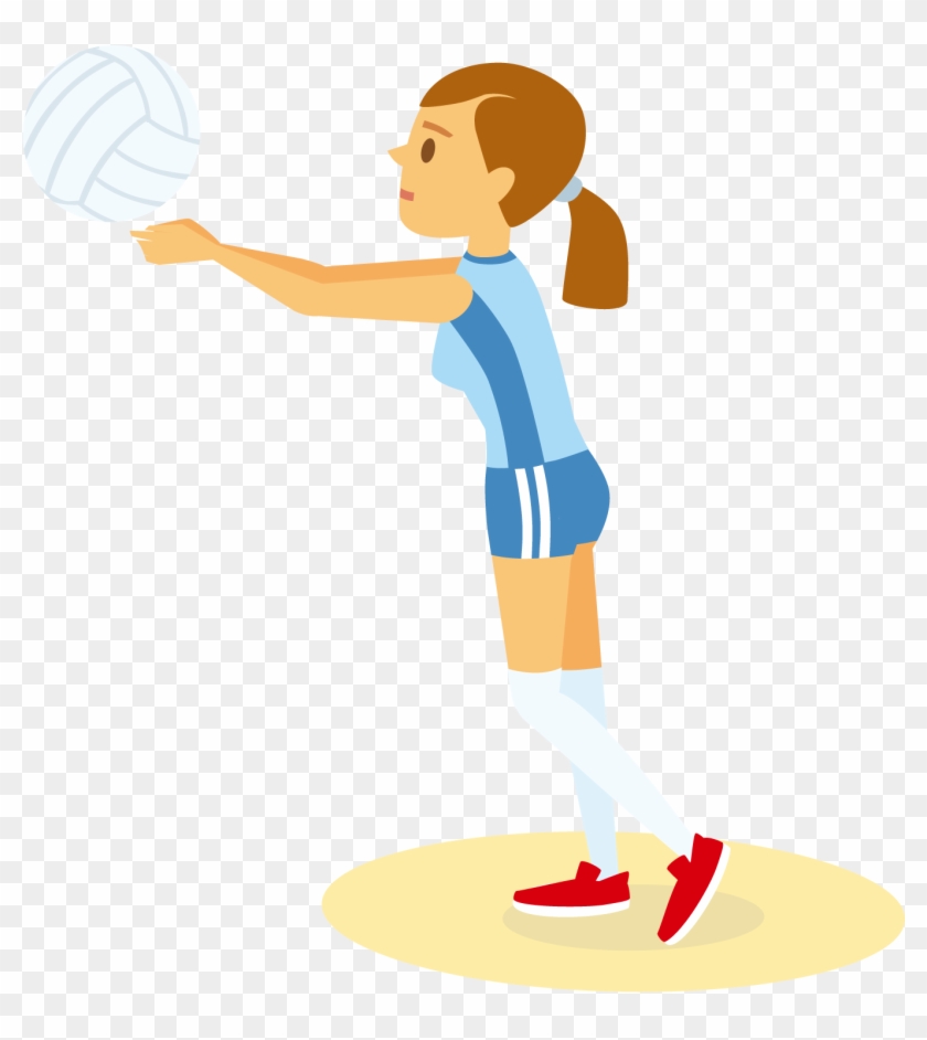 Volleyball Clip Team - Play Volleyball Cartoon Png Transparent Png #4700933