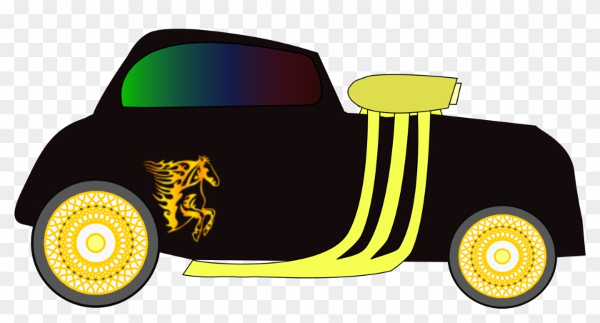 Car 300 Te Engine Mercedes-benz Hot Rod - Illustration Clipart