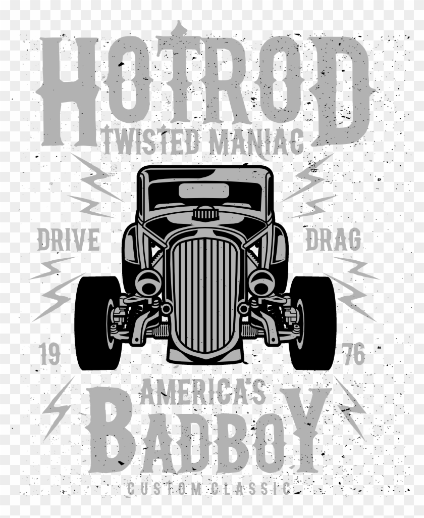 Hotrod Car - Tractor Clipart