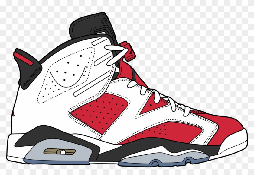 Air Jordan 6 “carmines” - Air Jordan 6 Carmine Art Clipart #4701949