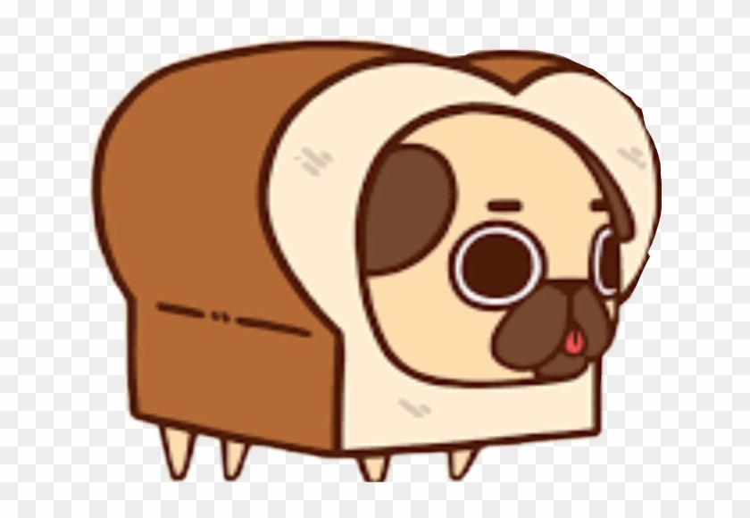 #pug #dog #kawaii #vote #bread - Kawaii Dog Clipart #4702080