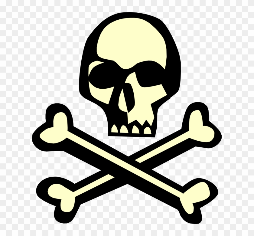 Vector Illustration Of Skull And Crossbones Identify Clipart #4702280