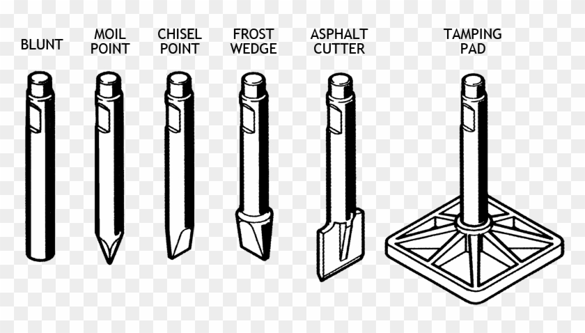Accessories For Rock Breakers' Hydraulic Hammers - Hydraulic Breaker Tips Clipart #4702501