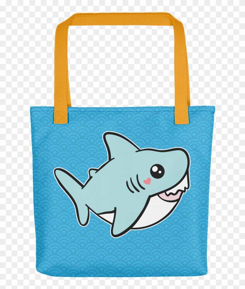 Baby Shark Tote, Cute Shark Tote Bag, Kawaii Sharks - Tote Bag Clipart #4703115