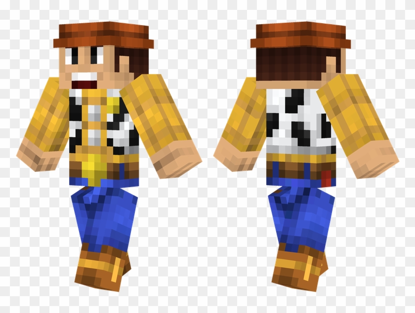 Woody - Blue And Pink Minecraft Skin Clipart