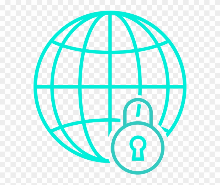 Network And Application Security - Internet Icon Vector Png Clipart