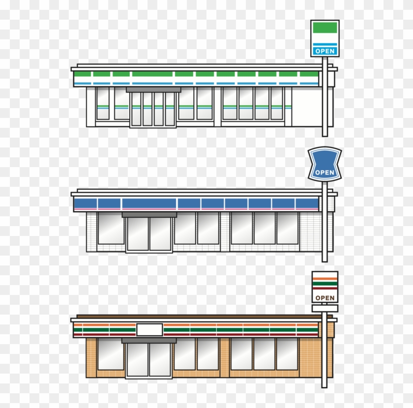 Convenience Shop 7 Eleven Lawson Familymart コンビニ ファミマ イラスト Clipart Pikpng