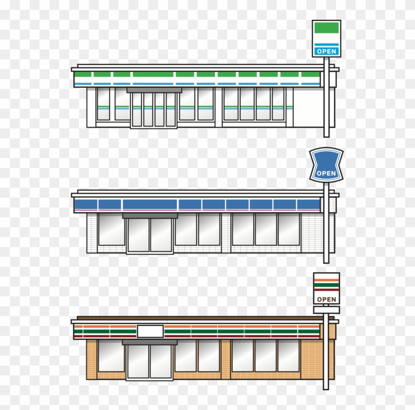 Convenience Shop 7-eleven Lawson Familymart - コンビニ ファミマ イラスト Clipart