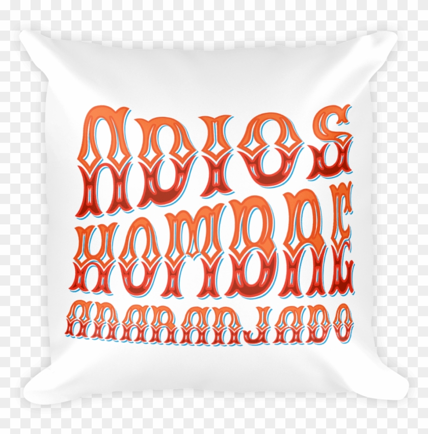 Adios, Hombre Anaranjado White Square Pillow - Cushion Clipart