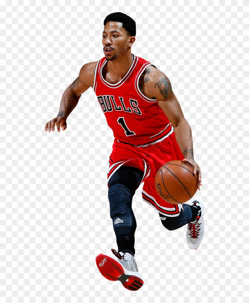 Derrick Rose - Dribble Basketball Clipart