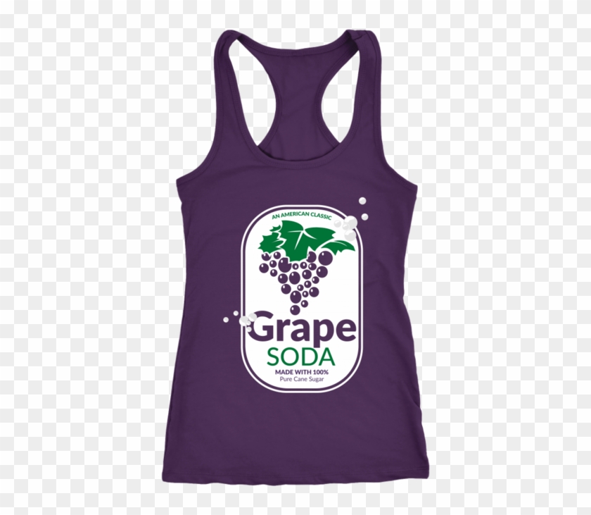 Halloween Group Costume Grape Soda Racerback Tank Top - Black And White Grapes Clipart #4704461