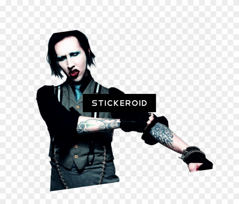 Marilyn Manson Music Band Group Art Poster Decor , - Marilyn Manson Arm Tattoo Clipart #4704749