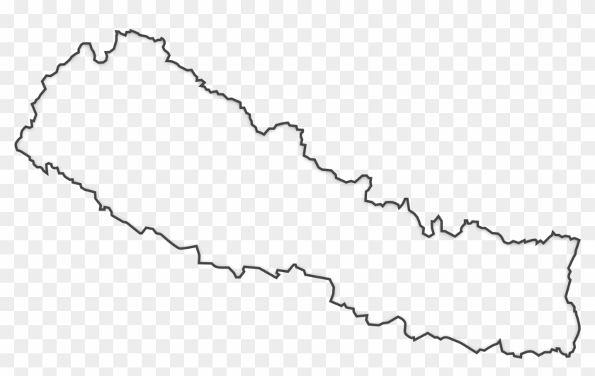Nepal Map Png - Line Art Clipart #4705020