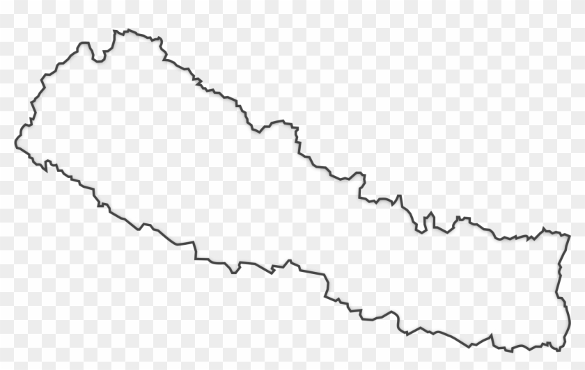 Nepal Map Png - Line Art Clipart