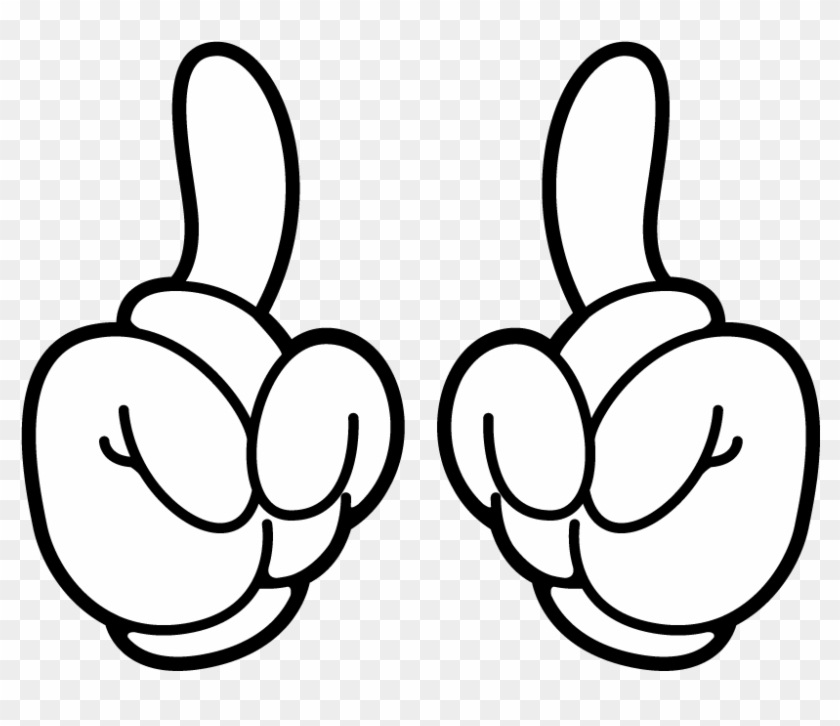 Cg Mickey Mouse Mickey Hands - Mickey Mouse Hands Pointing Clipart