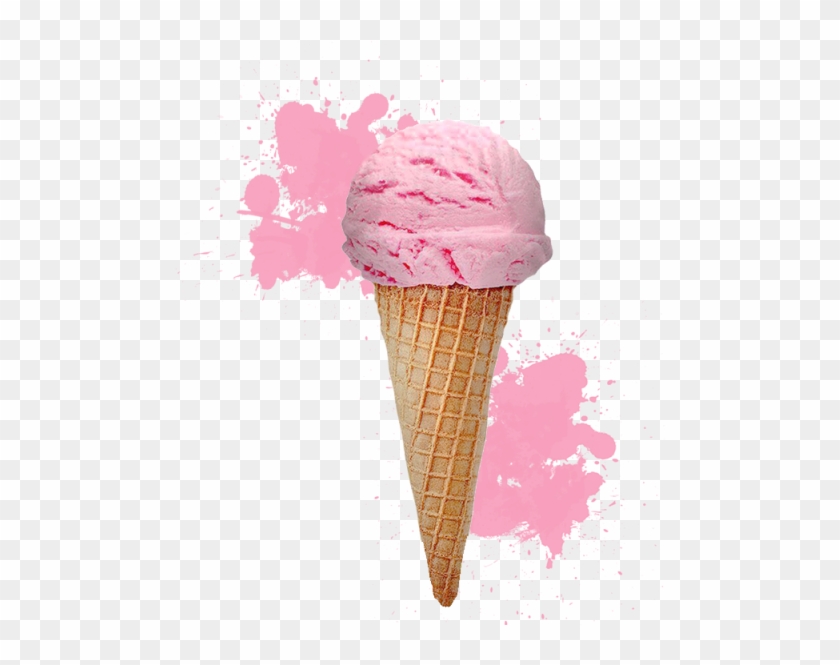 Strawberry Ice Cream Png Transparent Background - Food Icon Png Pink Clipart #4706040