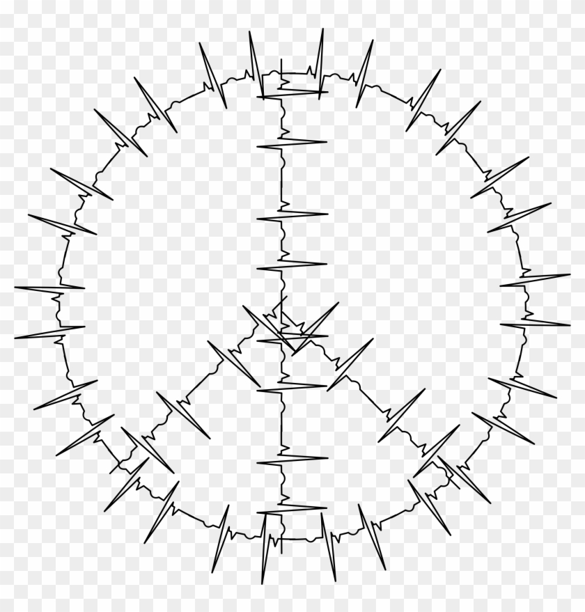 This Free Icons Png Design Of Ekg Peace Sign - Portable Network Graphics Clipart