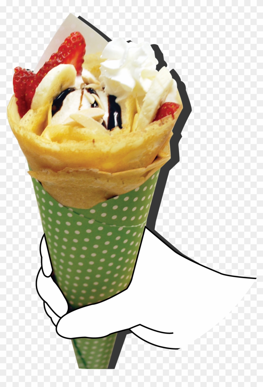 Gelato - Crepes - Crepe And Gelato Clipart #4706235