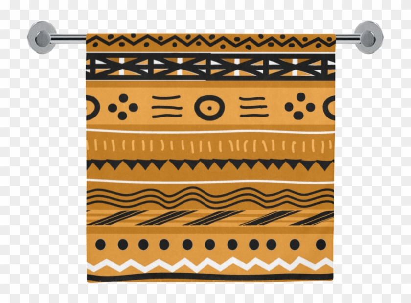 99 Brown African Pattern Mix Bath Towel - Baluster Clipart #4706375